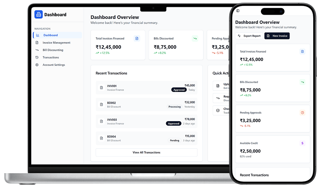 Invoice Financing and bill Discounting Portal | DrapCode
