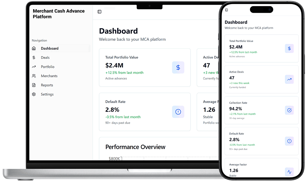 Merchant Cash Advance Platform | DrapCode