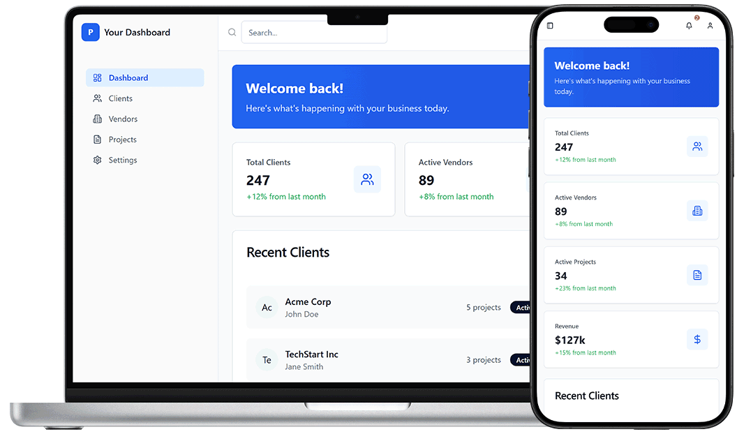 Client and vendor portal | DrapCode