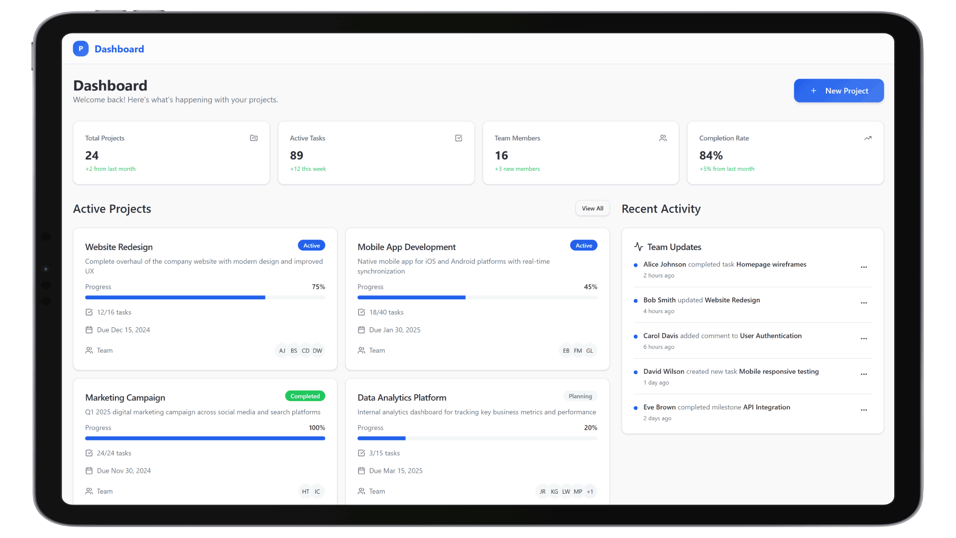 Mobile Dashboard | DrapCode