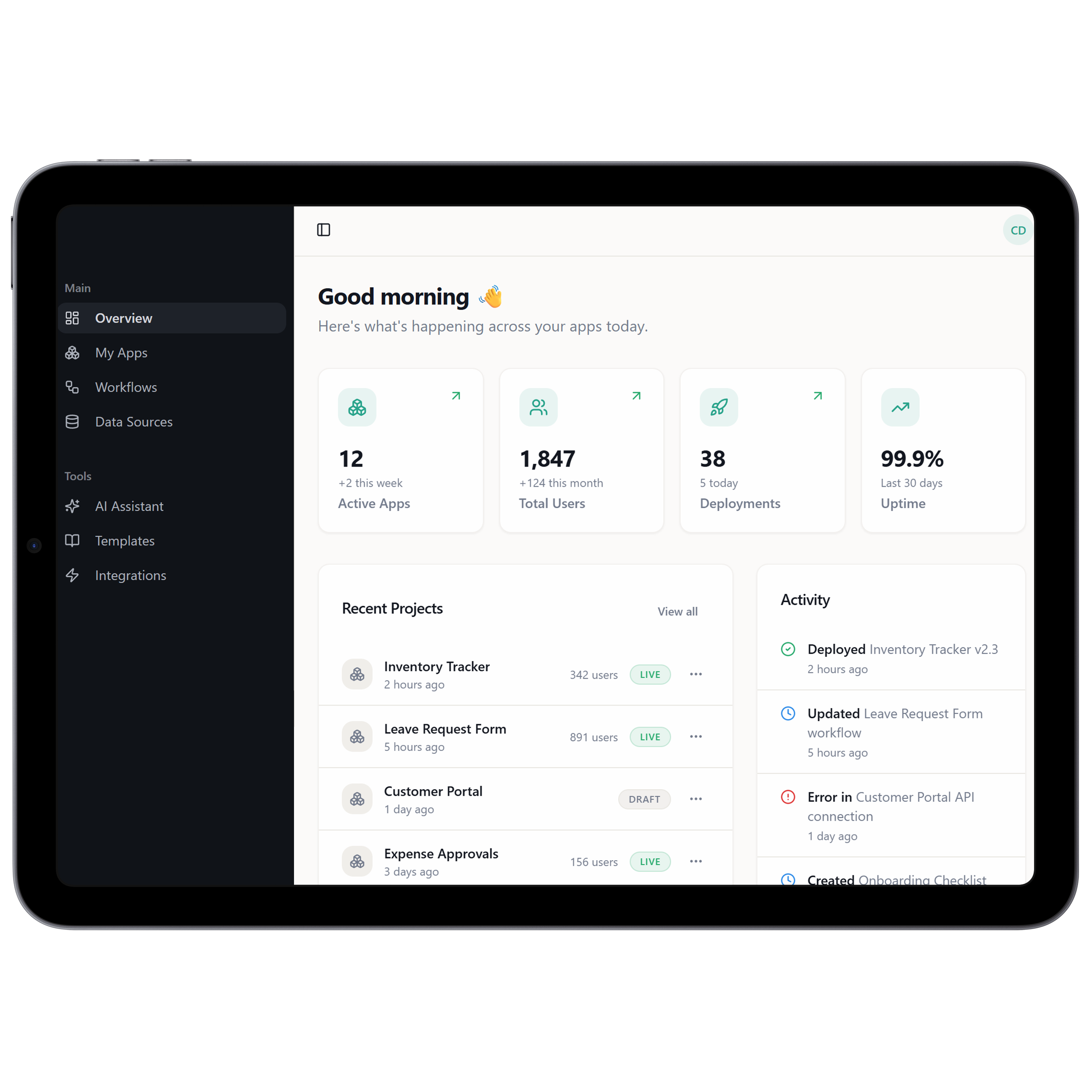 Mobile Dashboard | DrapCode
