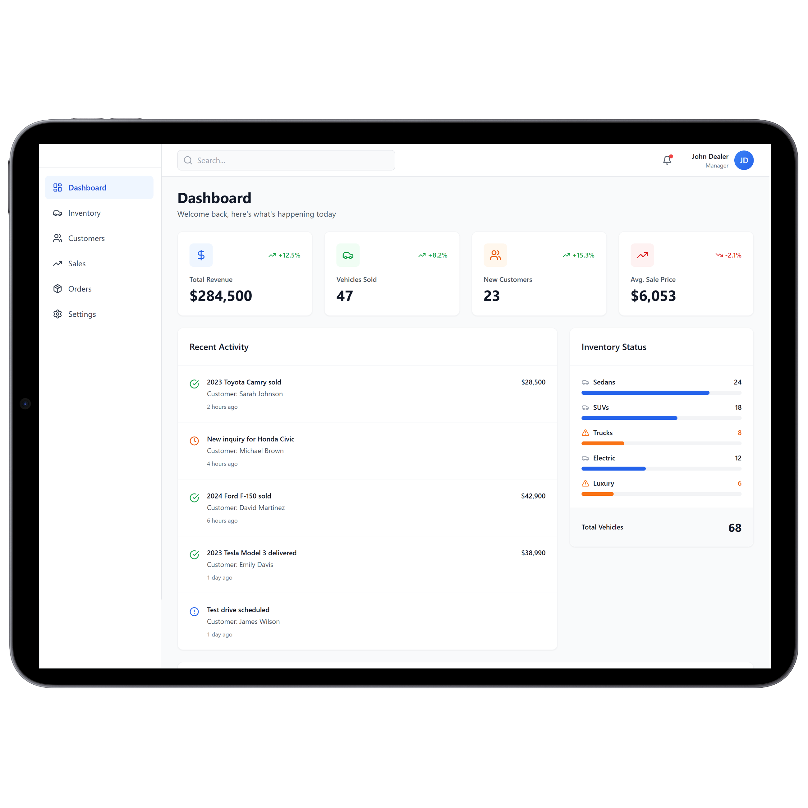 Mobile Dashboard | DrapCode