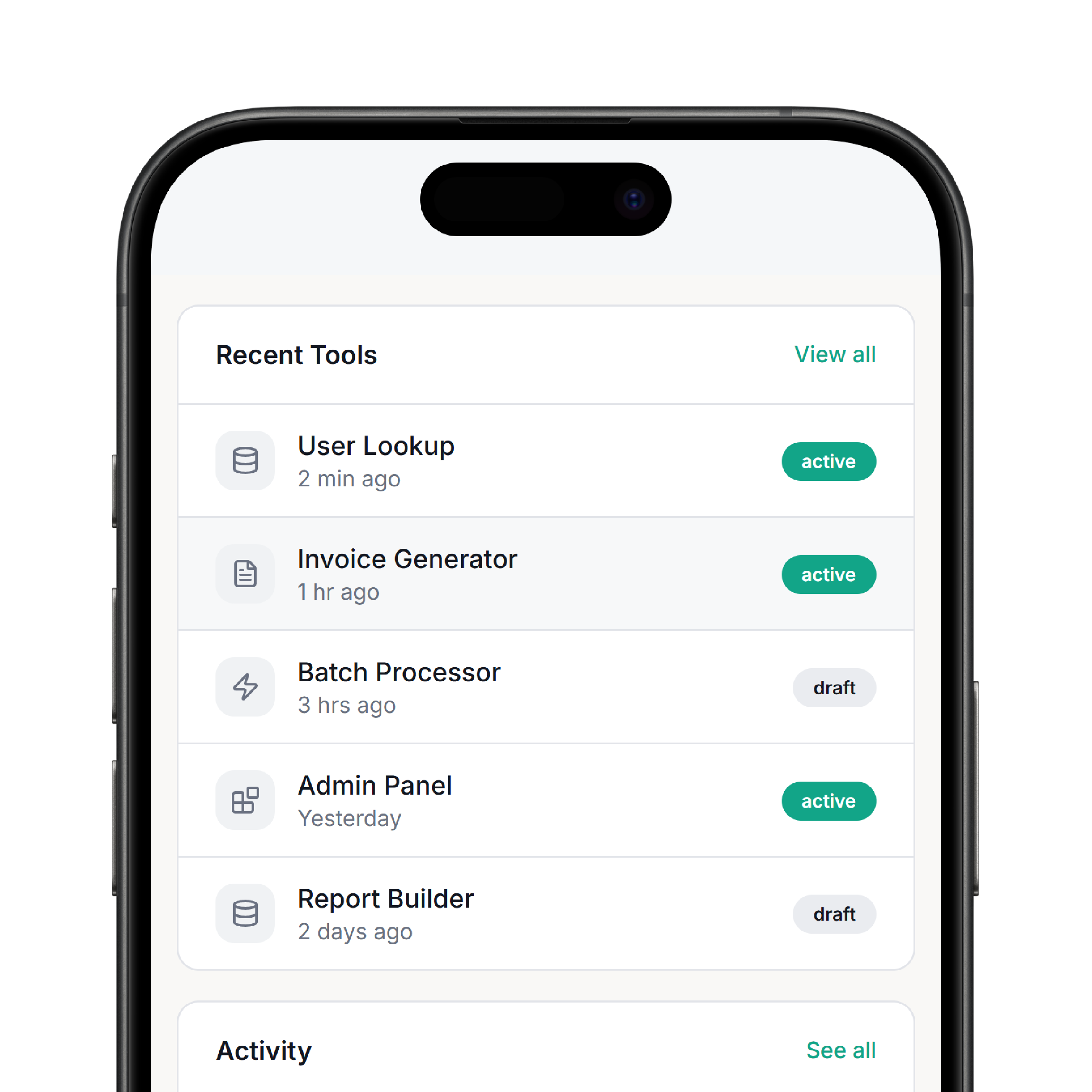 Mobile Dashboard | DrapCode