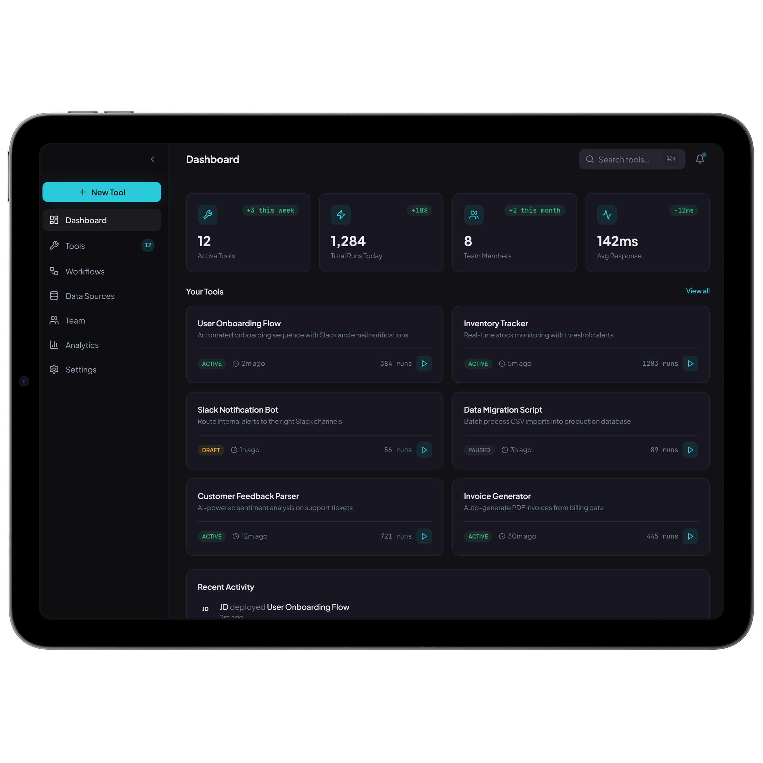 Mobile Dashboard | DrapCode